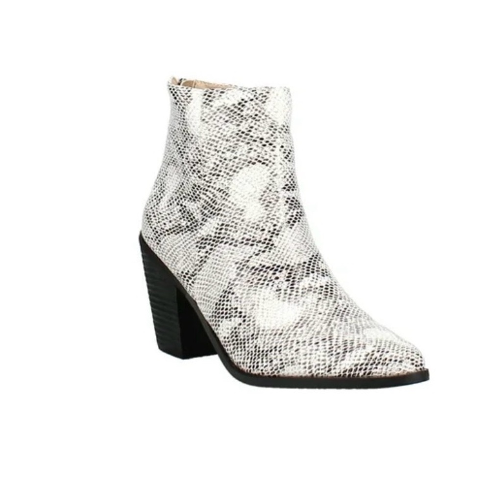 Elegant Snakeskin Ankle Booties